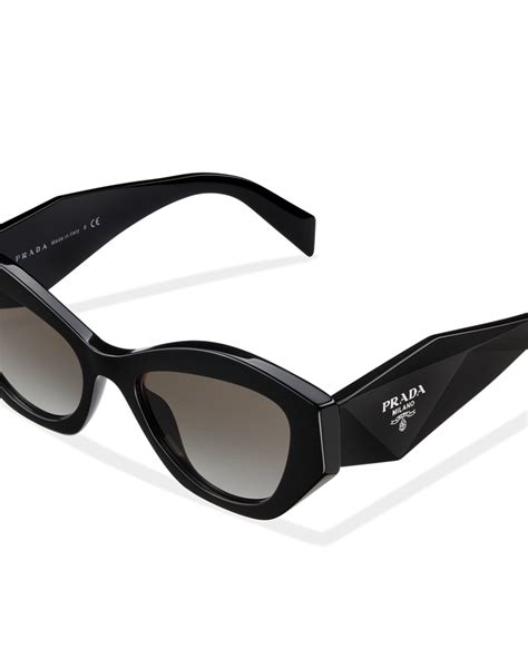 prada 55mm geo round cat eye sunglasses|Gradient Anthracite Gray Lenses Prada Symbole .